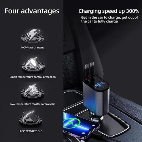 4 in 1 Retractable Charger KSA DROP