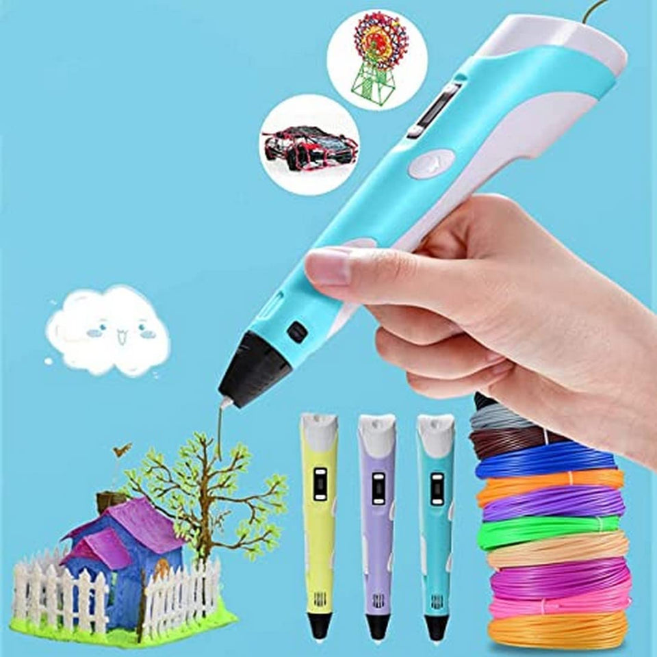 Intelligent 3d Pen With Led Display KSA DROP