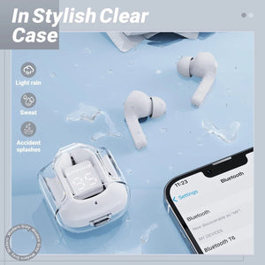 T6 Crystal Wireless Earphones KSA DROP