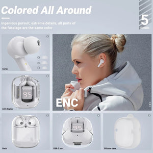 T6 Crystal Wireless Earphones KSA DROP